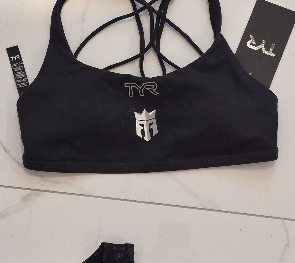 TYR Black Strappy Performance Swim Top